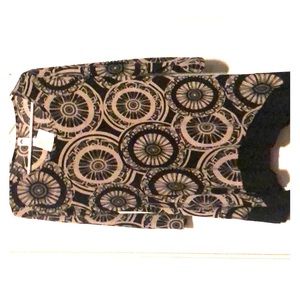 Tan and black boutique tunic